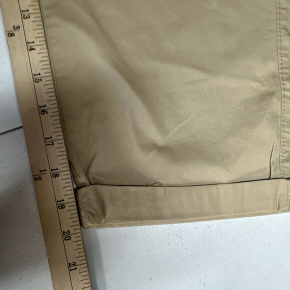 Lee Capri Pants 12 Tan Chino Khaki Cago Comfort Waist Casual Cotton Stretch NEW - Picture 8 of 8